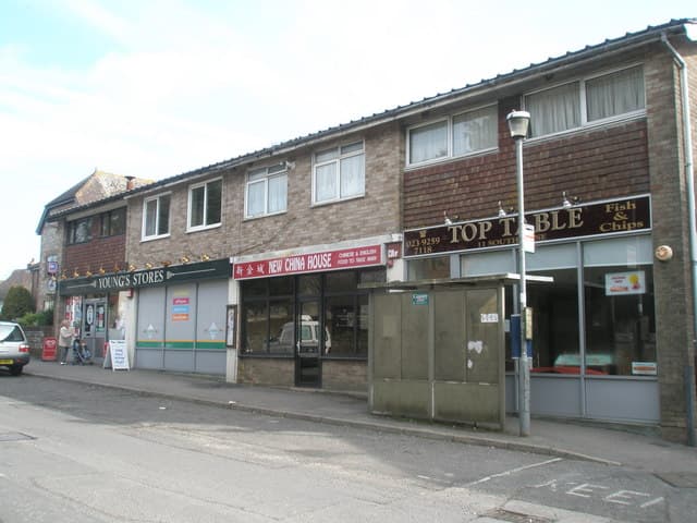 Bus shelter outside the chip shop in South Road, Clanfield