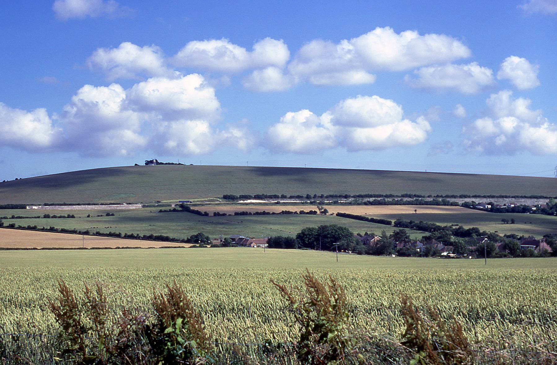 Chalton Windmill on Windmill Hill, seen from near Clanfield
